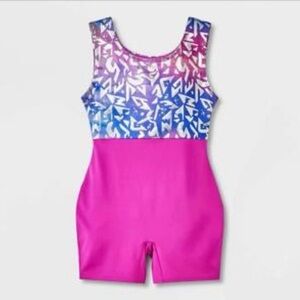 Cat & Jack Pink and Blue Kids Dance Leotard
